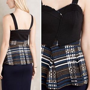 Anthropologie Deletta Nathalie Peplum Top